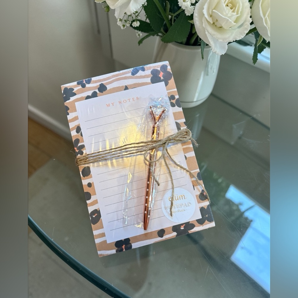 Floral Notepad Gift Set with Pen